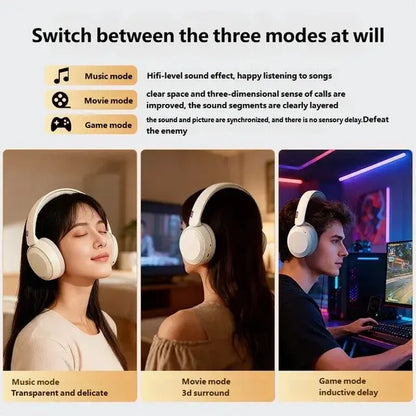 Acer OHR205 Wireless Musicheadphones - Hi-Fi Stereo, Foldable Design, Bluetooth +3.5Mm Wired Option, Perfect Spring Gaming Gift for Him &Her Summervibes