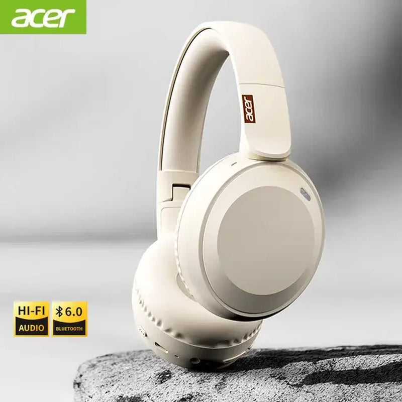 Acer OHR205 Wireless Musicheadphones - Hi-Fi Stereo, Foldable Design, Bluetooth +3.5Mm Wired Option, Perfect Spring Gaming Gift for Him &Her Summervibes