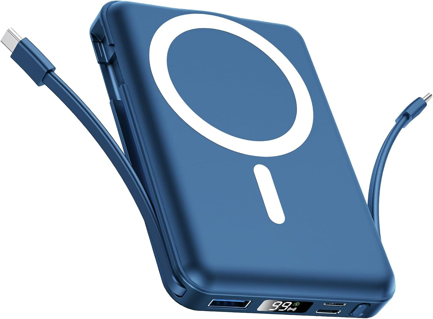 For Magsafe Power Bank, 10000Mah Magnetic Power Bank with USB-C Cable and PD 20W USB C Fast Charging LED Display, Wireless Portable Charger for Iphone 17/16/15/14/13/12/Pro/Pro Max