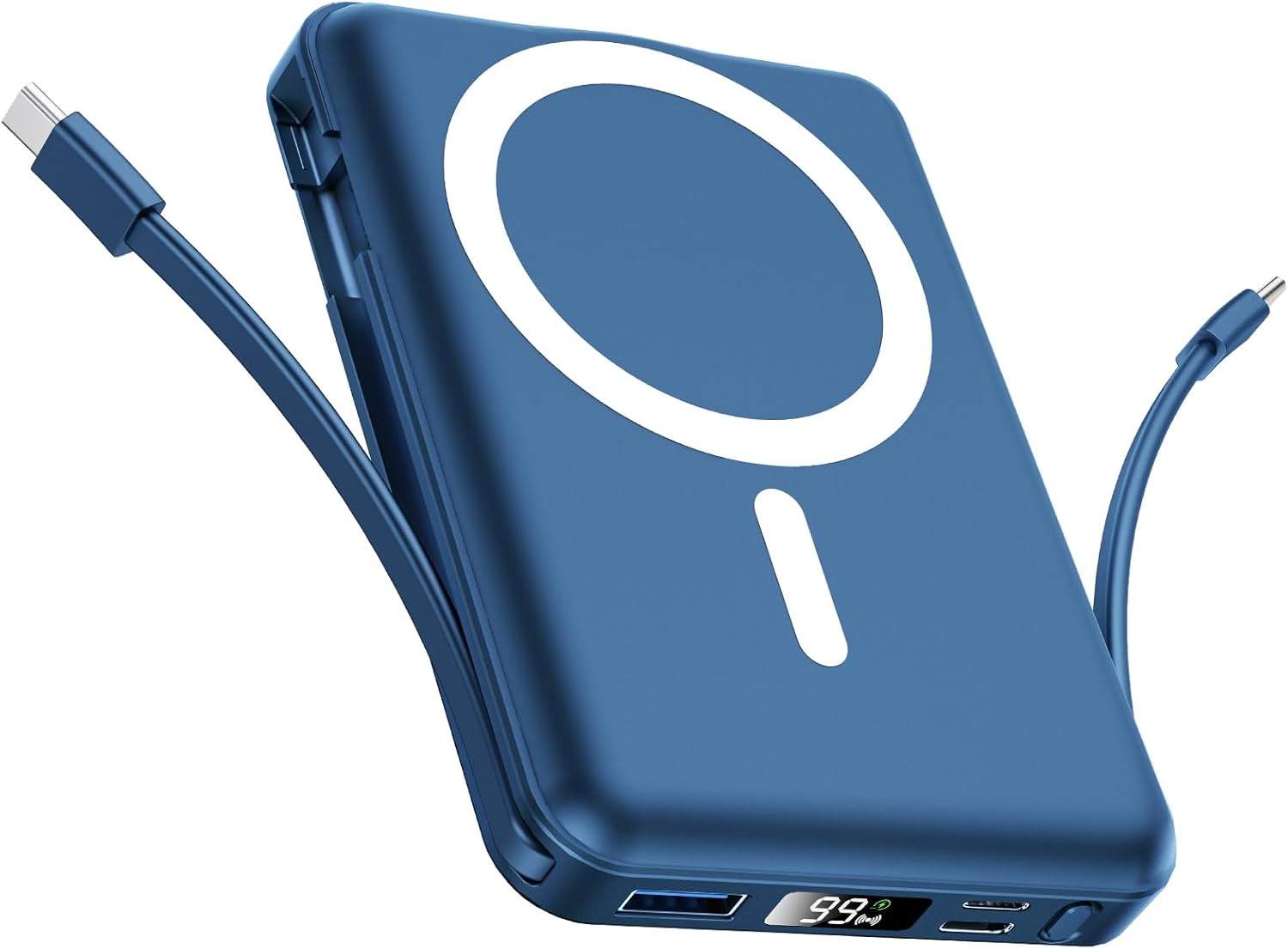For Magsafe Power Bank, 10000Mah Magnetic Power Bank with USB-C Cable and PD 20W USB C Fast Charging LED Display, Wireless Portable Charger for Iphone 17/16/15/14/13/12/Pro/Pro Max