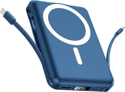 For Magsafe Power Bank, 10000Mah Magnetic Power Bank with USB-C Cable and PD 20W USB C Fast Charging LED Display, Wireless Portable Charger for Iphone 17/16/15/14/13/12/Pro/Pro Max