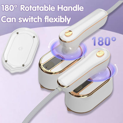Travel Steamer Iron for Clothes Mini - Portable Ironing Machine Travel Small Size Portable Steamer Travel College Dorm Home Essentials (White)