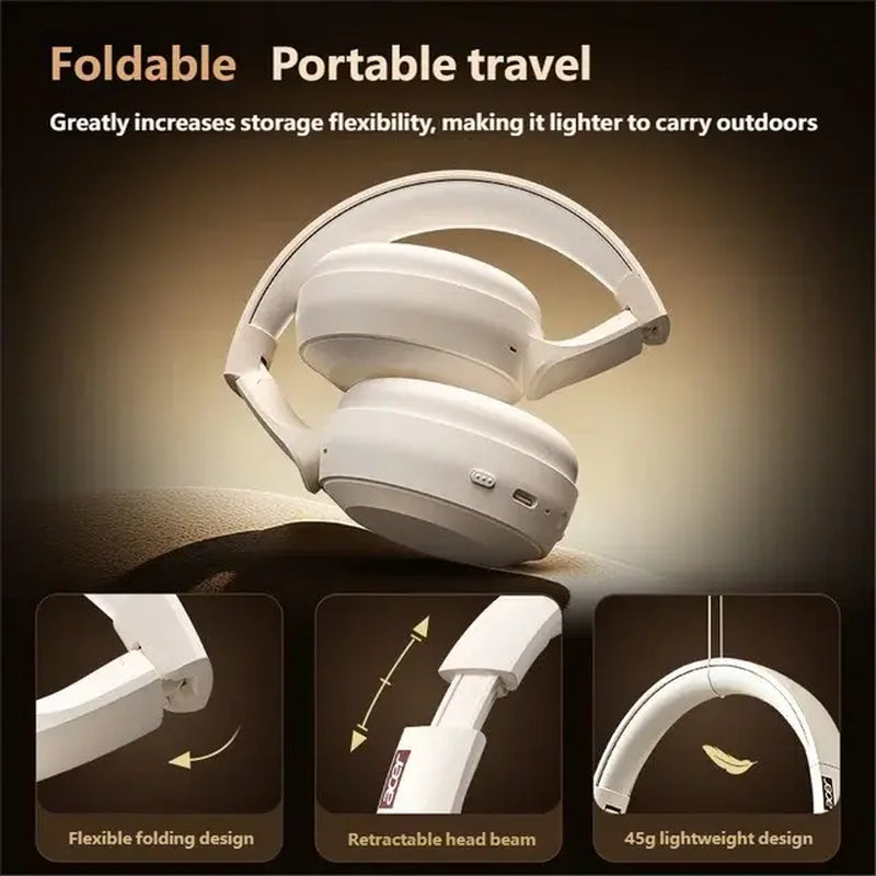 Acer OHR205 Wireless Musicheadphones - Hi-Fi Stereo, Foldable Design, Bluetooth +3.5Mm Wired Option, Perfect Spring Gaming Gift for Him &Her Summervibes
